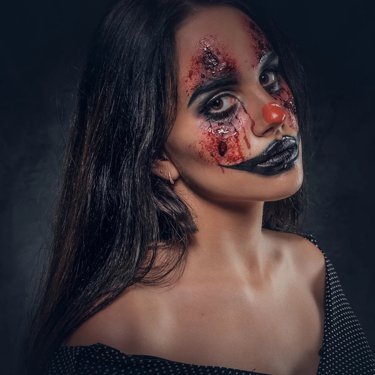 Bowitzki SFX Face Body Paint ,Halloween Makeup Special Effects，Fake Blood Scar Wax Charred Ash Powder with Sponges Brush
