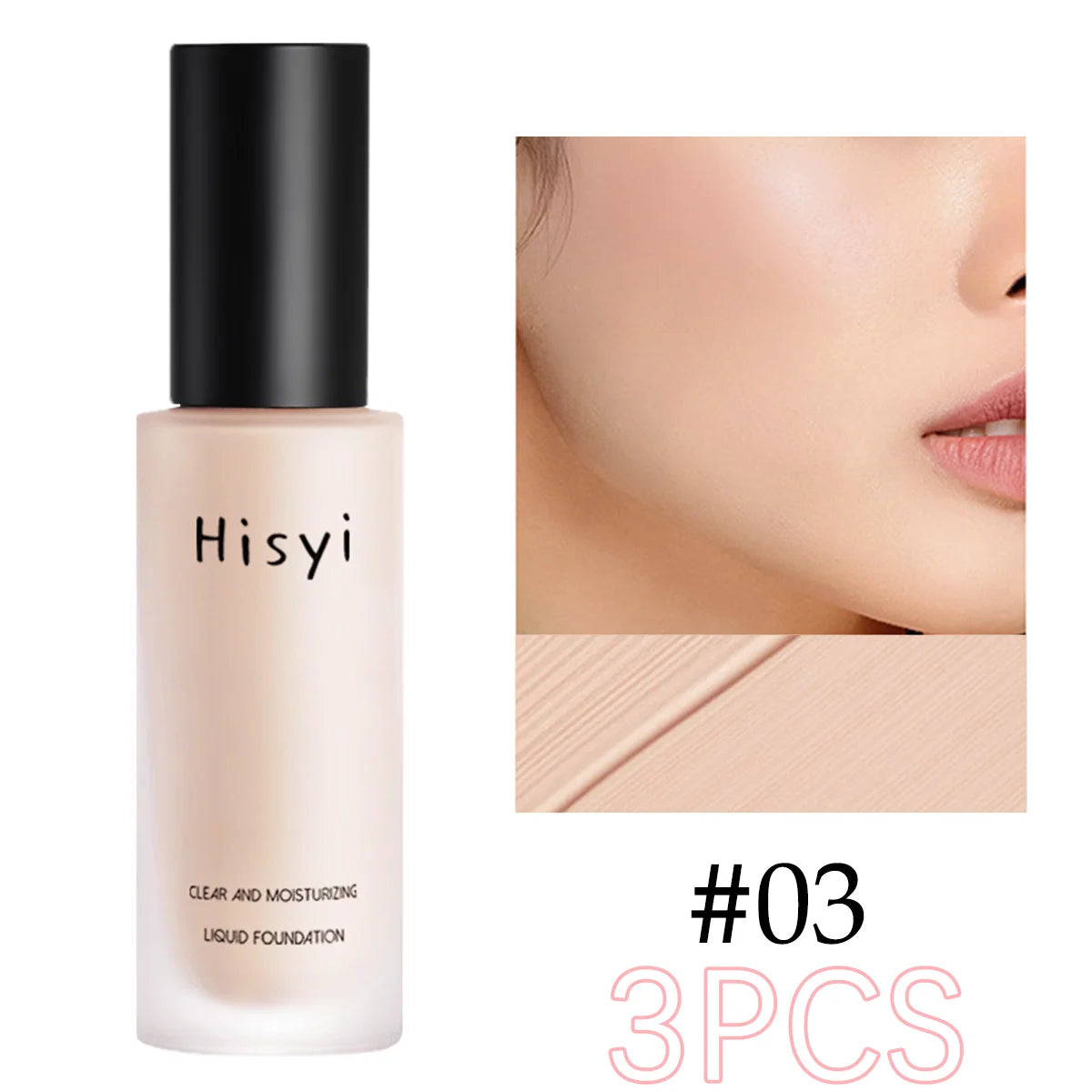 HISYI Moisturizing Liquid Foundation for Natural Coverage