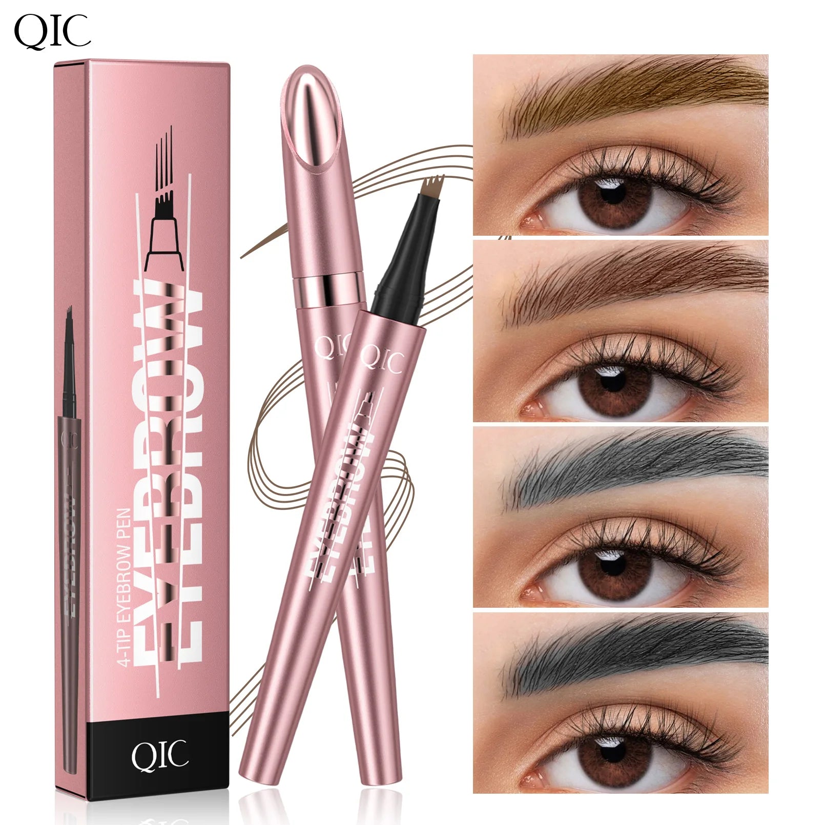 QIC Four Claw Liquid Eyebrow Pen Waterproof Brow Enhancer