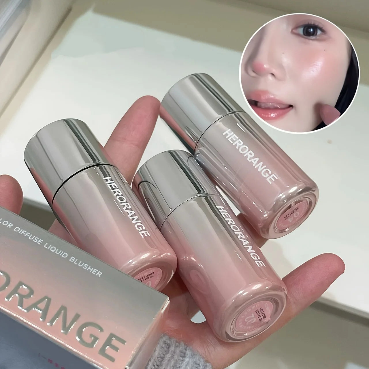 HERORANGE Liquid Blush Stick for Lips & Cheeks