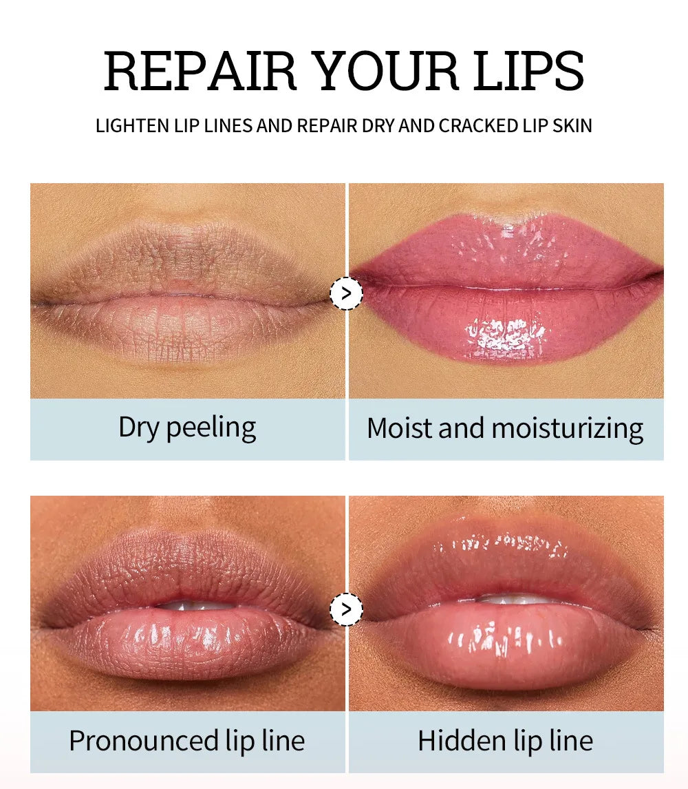 Nude Brown Plumping Lip Gloss Moisturising Fruit Lip Oil Transparent Fullness Lips Tint Soft Tube Makeup Applicator Beauty Care