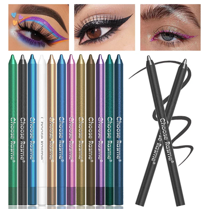 CHOOSE RASME 12 Color Glitter Eyeliner Stick Set