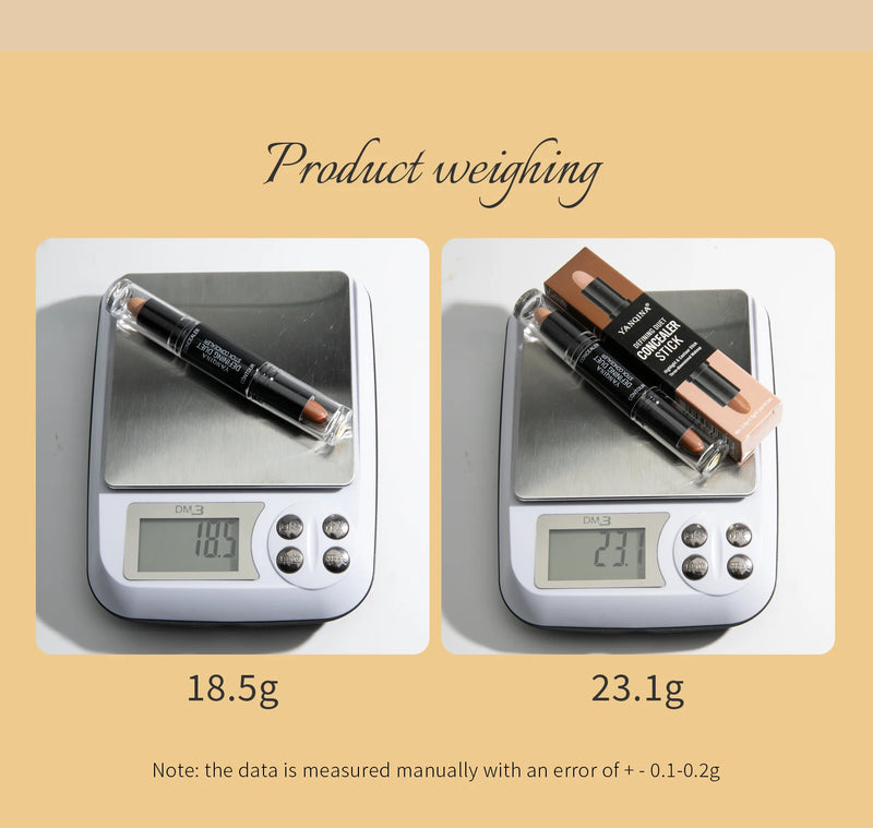 YANQINA Double-Ended Contour Stick Duo for Highlighting & Sculpting