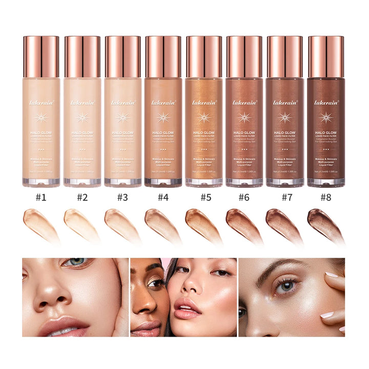 Lakerain Halo Glow Liquid Highlighter Face Filter