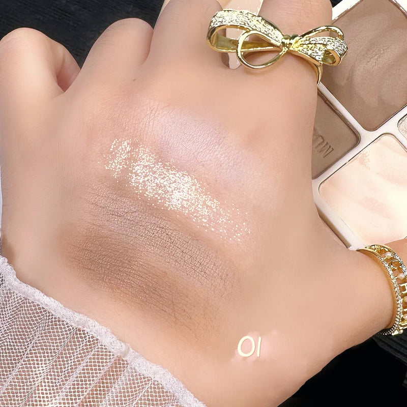 MUGELEEN 4 Color Contour Highlighter Makeup Palette