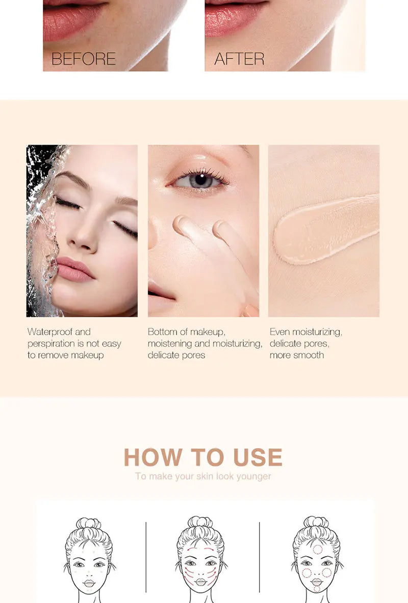 HISYI Moisturizing Liquid Foundation for Natural Coverage