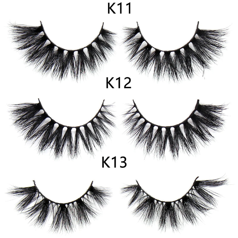 FOXESJI Lashes 3D Mink Eyelashes Natural Long Fluffy Dramatic Strip Eye Lashes Eyelash Extension Soft False Eyelashes Makeup