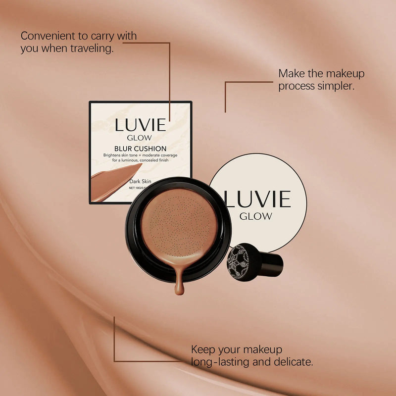 LUVIE GLOW Mushroom Head CC Cream – Hydrating Full Coverage