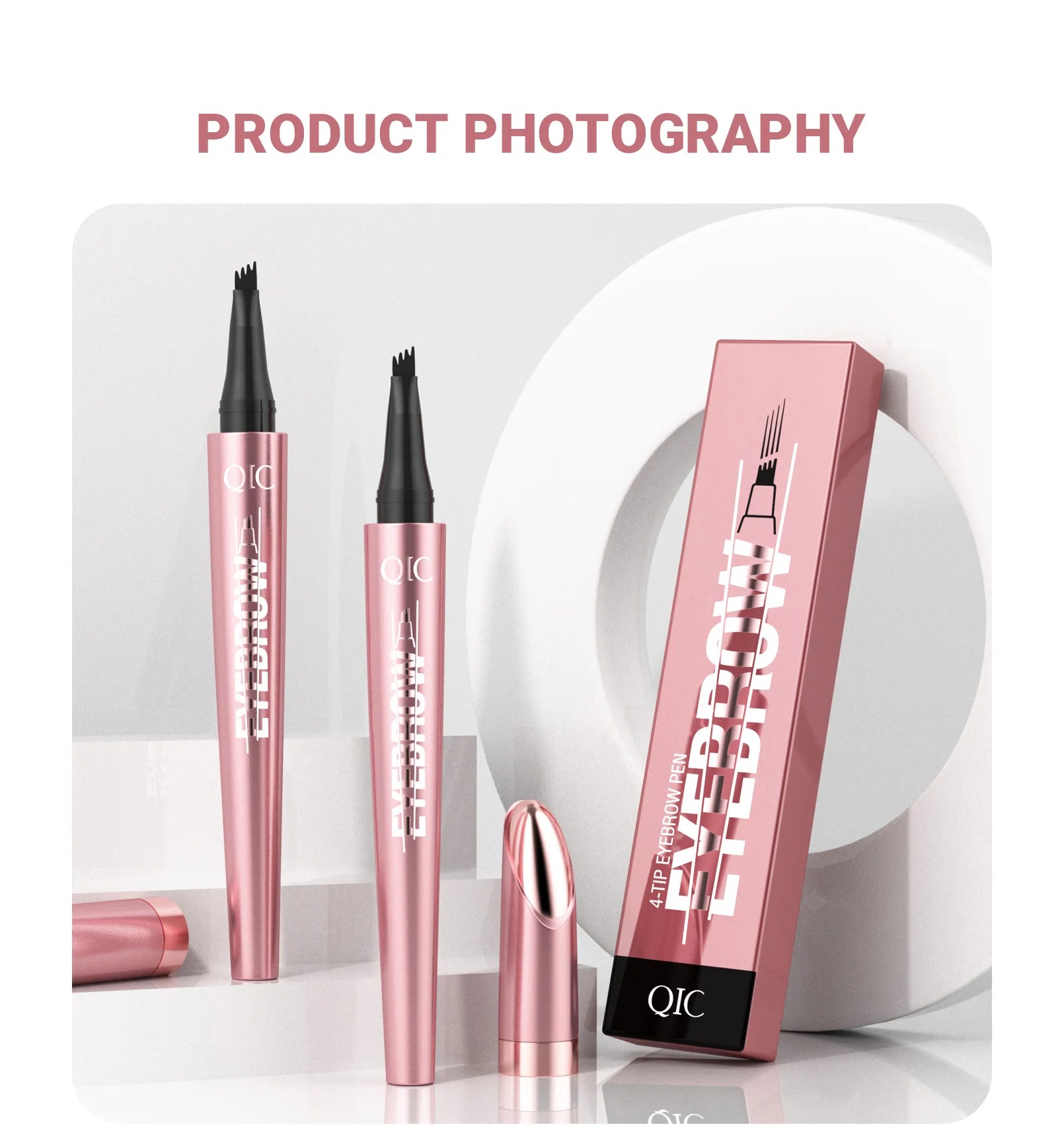 QIC Four Claw Liquid Eyebrow Pen Waterproof Brow Enhancer