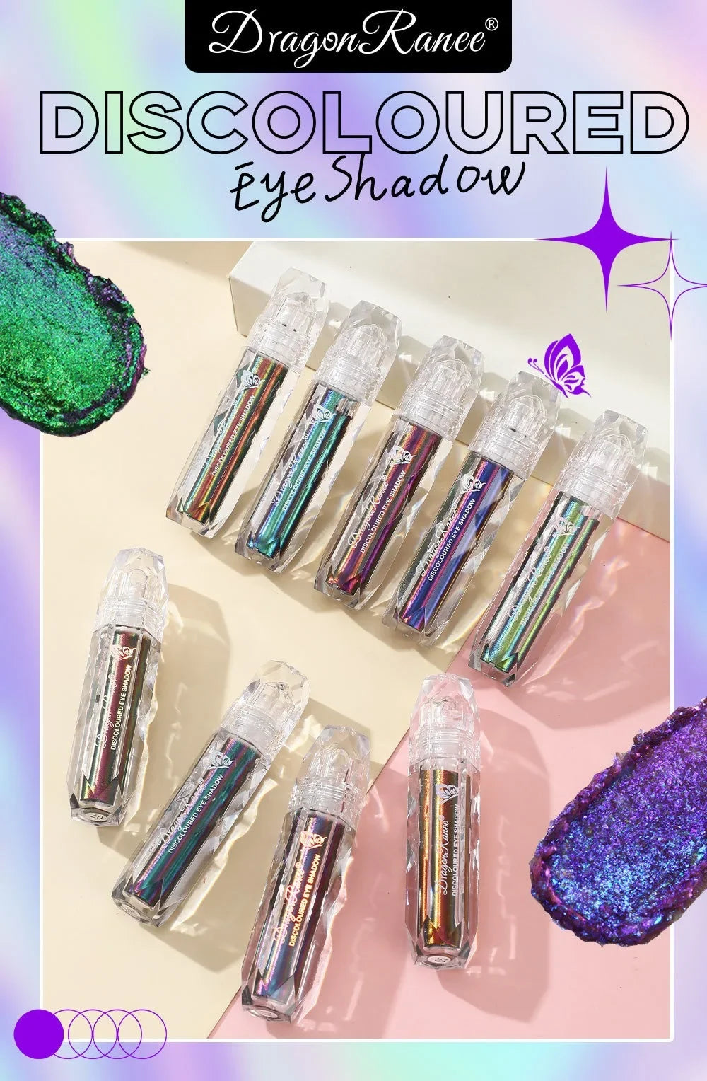 Chameleon Liquid Eyeshadow Metal Chameleon Makeup Lipgloss Shimmer Pigment Glitter Eye Shadow Lipstick Shine Diamond Eyeshadow