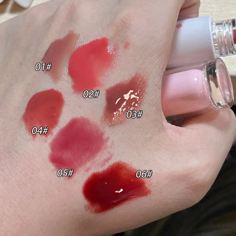 Crystal Jelly Lip Gloss Mirror Water Liquid Lipstick Moisturizing Long Lasting Sexy Lip Plumper Lip Tint Makeup Korean Cosmetics