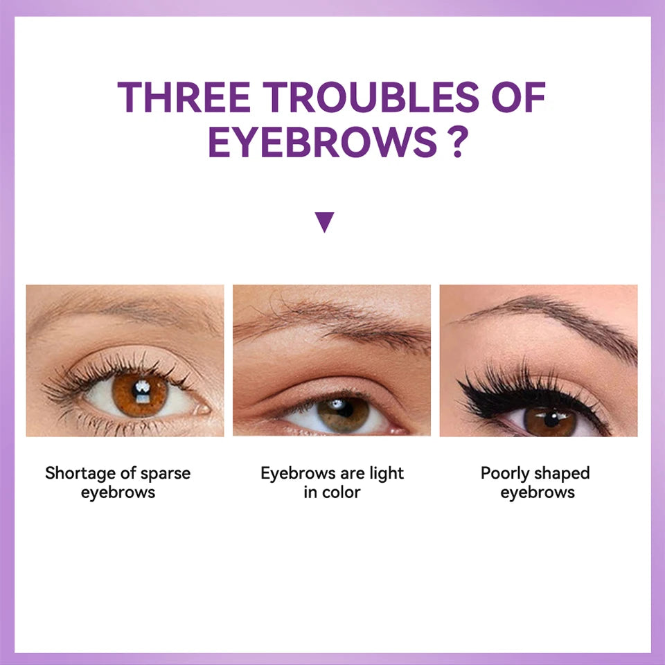 4Color Eyebrow gel Tint  peel-off waterproof Tattoo Brow Tint Smudge-Proof Sweat Resistant Waterproof non-sticky Cosmetics