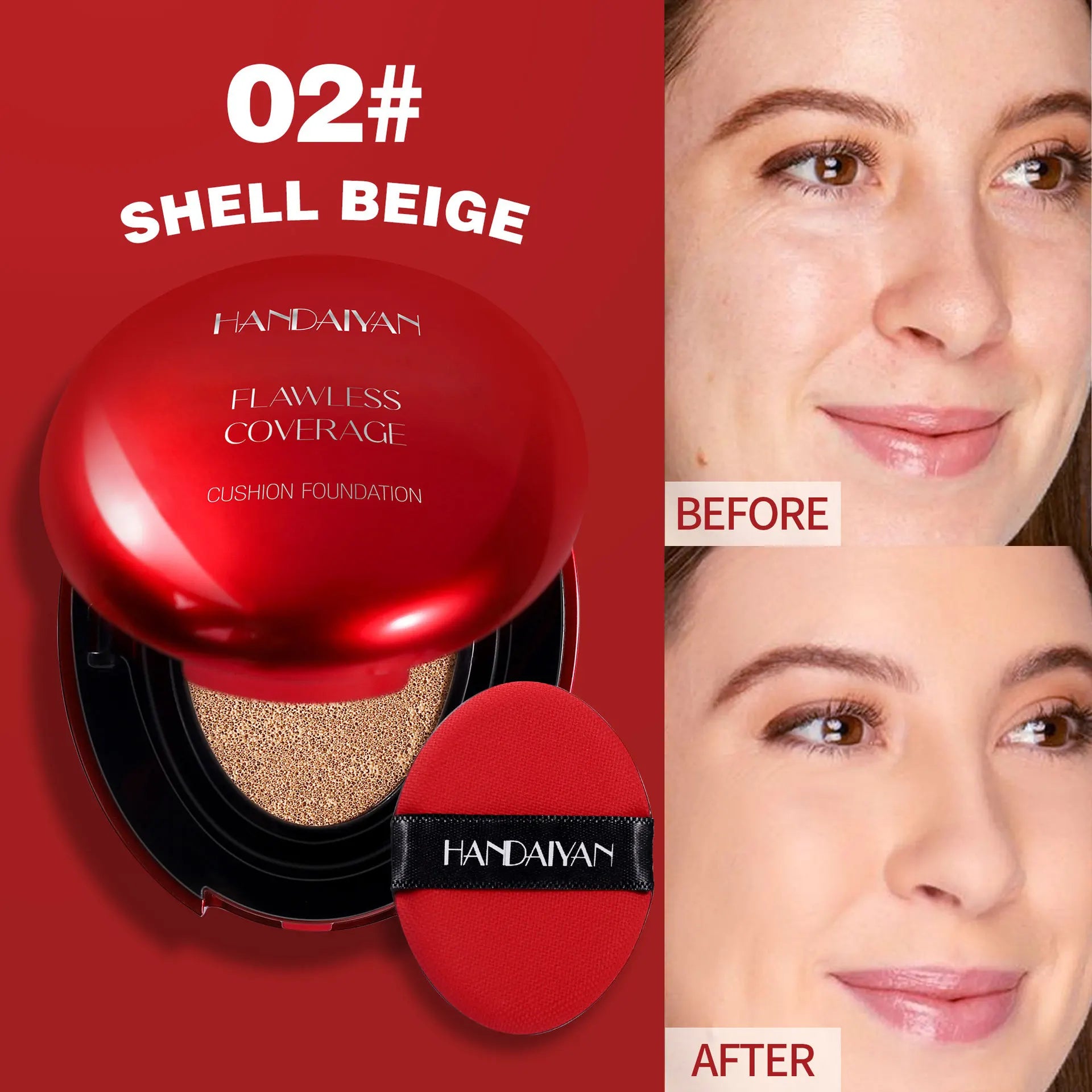 HANDAIYAN Korean Air Cushion Foundation – High Coverage