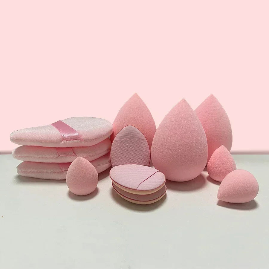 12-Piece Makeup Sponge & Puff Set for Wet & Dry Blending