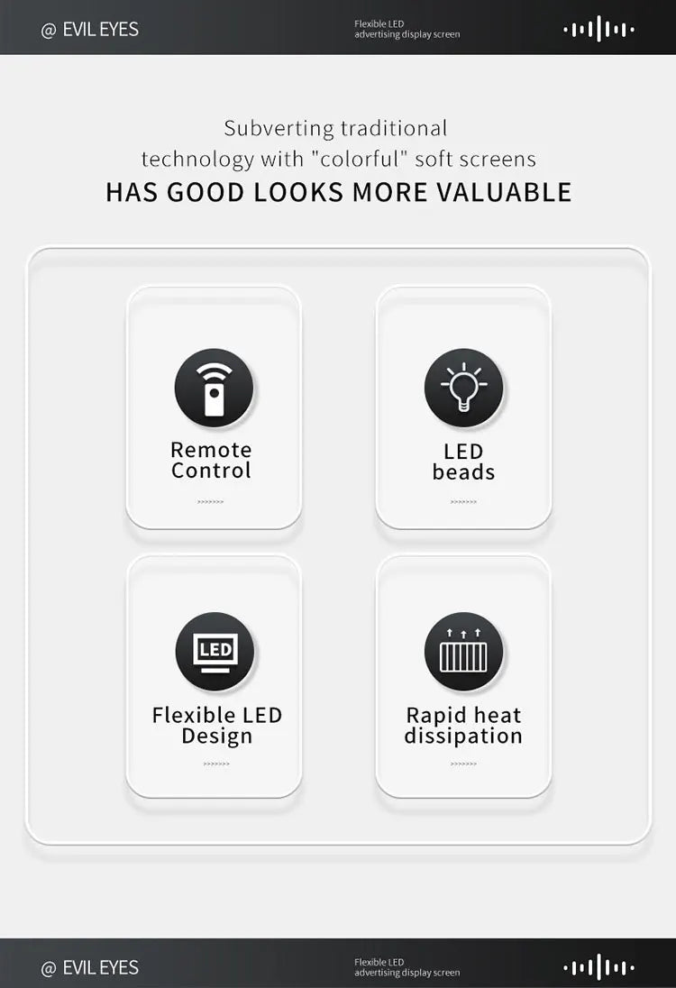 New APP LED Truck Car Devil Eye Light For Board Windshield Remote Music Control Custom Text Pattern Lighting 12V 24V Display