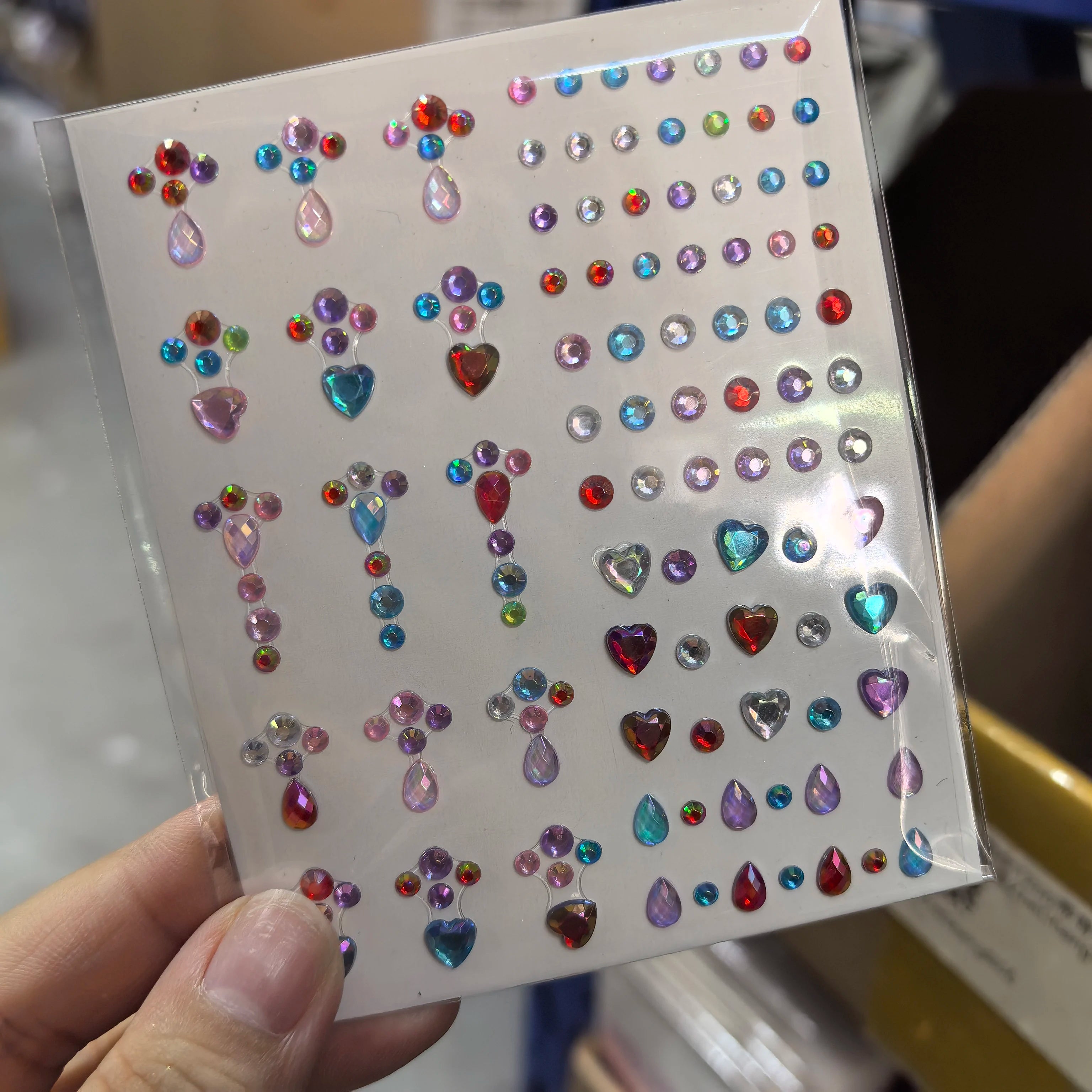 1pcs Laser Sparkle Stars Diamond/Pearls Face Gems Stickers Heart Moon Shape Rhinestones for Eyes/Face Stickers Temporary Tattoos