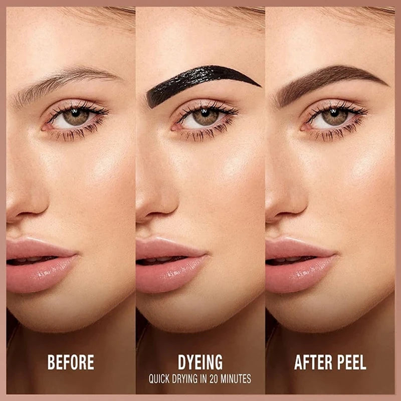 1/3pc Tattoo Peel Off Eyebrow Gel Tint, Semi Permanent Brow Tint, Waterproof, Transfer-proof,For Fuller & Defined Brows, Makeup
