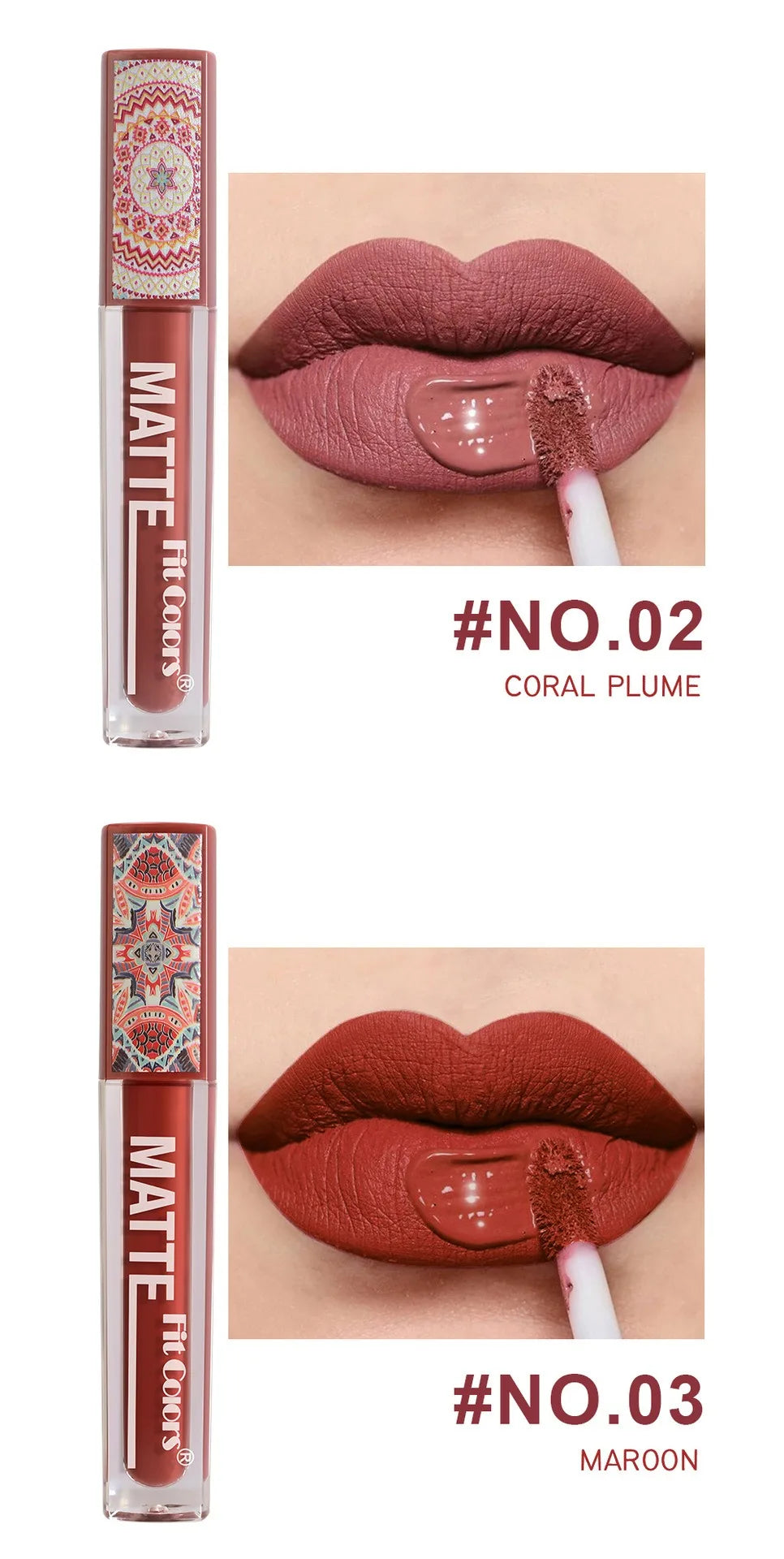 6Colors Waterproof Liquid Lipstick Matte Velvet Clay Texture Lip Gloss Bohemian Style Earth Brown Lasting Non Stick Cup Makeup