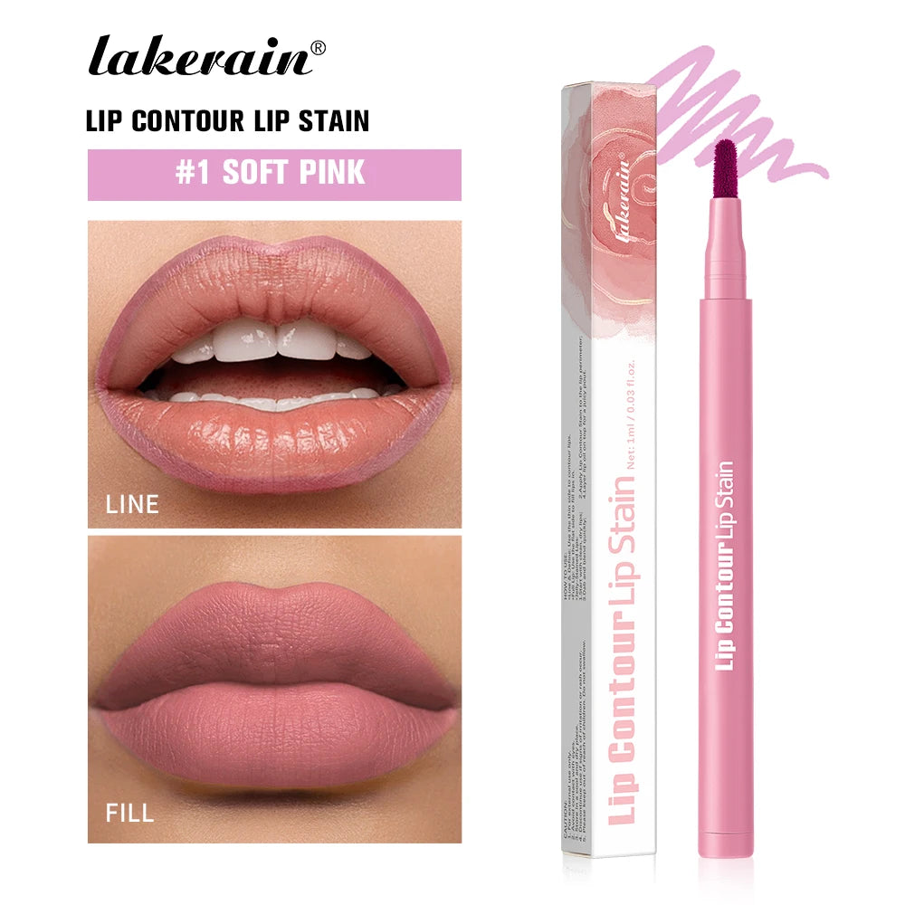 Lakerain Lip Contour Lip Stain Pen Dual-Sided Lip Liner