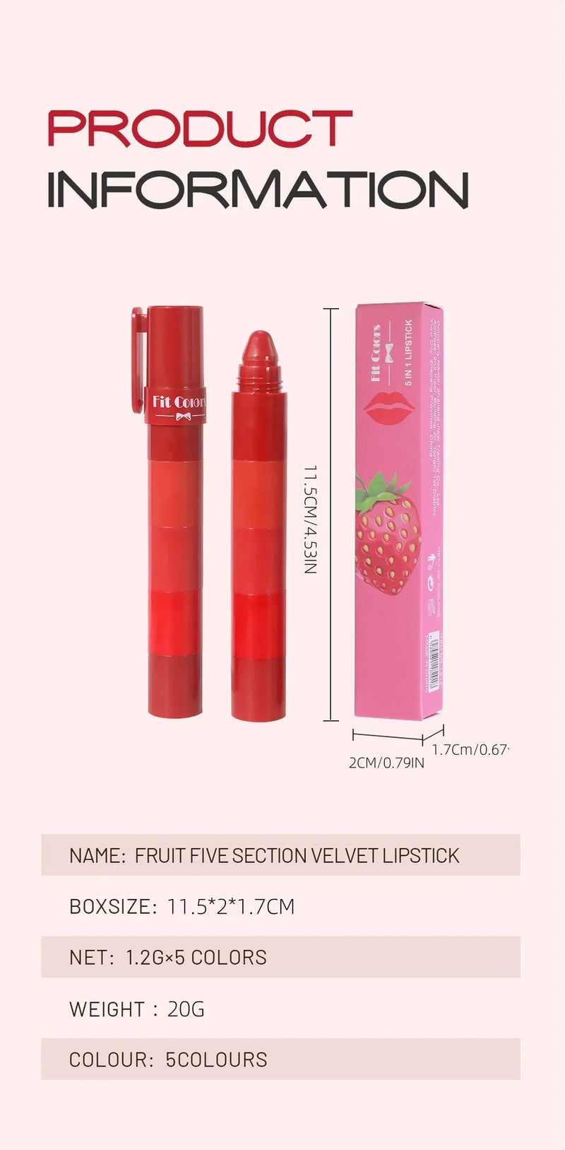 Fit Color 5-in-1 Matte Lipstick Crayon Set