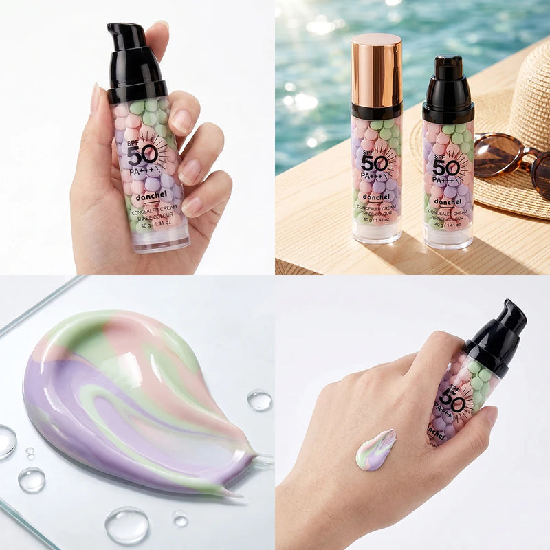 Danchel Three Color Concealer Cream SPF50 Primer