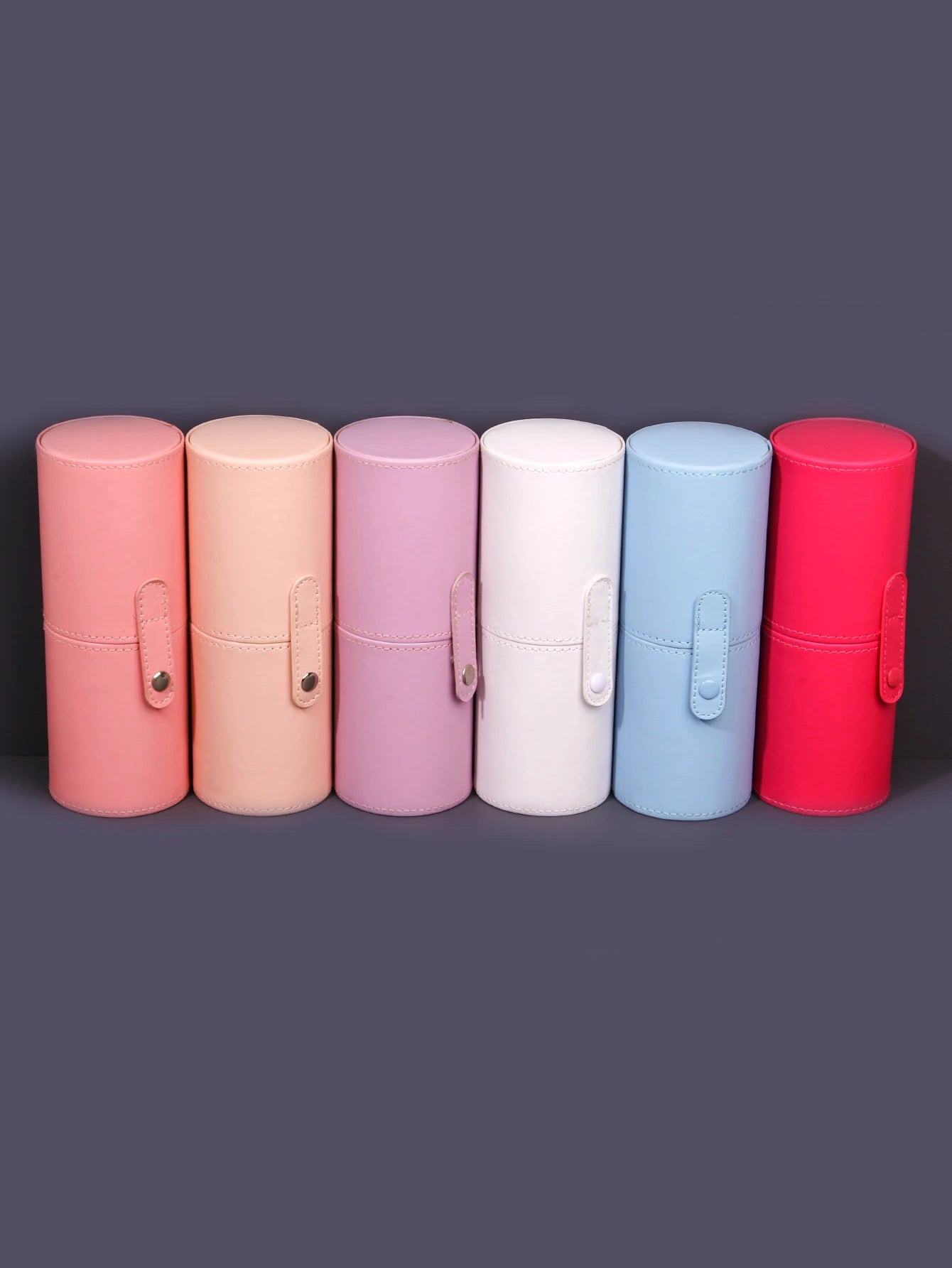 Portable Multi-Color Makeup Brush Bucket Storage Container Dustproof Brush Bucket with Lid Desktop Storage Pen Holder