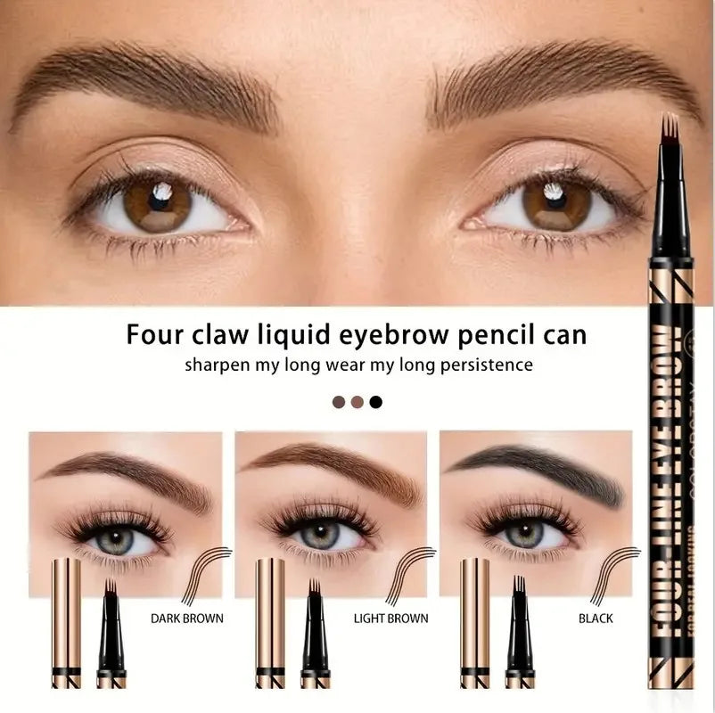 MAILIZI 4-Point Eyebrow Pencil Waterproof Liquid Brow Pen