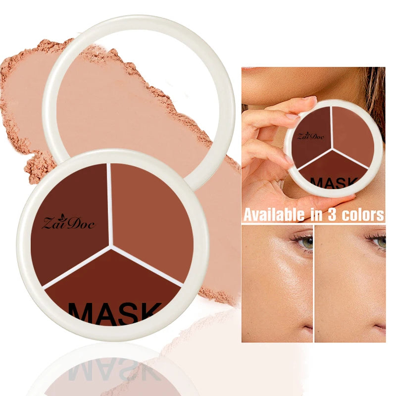 ZaiDoc 3-Color Full Coverage Cream Concealer Palette
