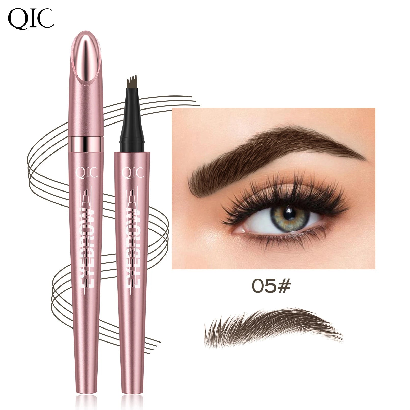 QIC Four Claw Liquid Eyebrow Pen Waterproof Brow Enhancer