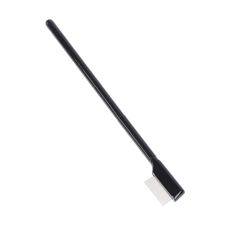 Stainless Steel Eyebrow Comb Metal  Purpose Makeup Brush Eyelash Comb with Cover  Makeup Brushes Tool