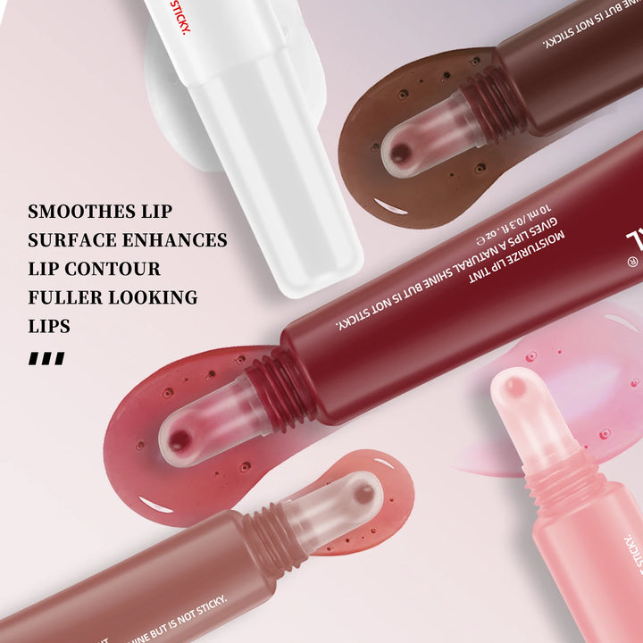 OCheal 5 Colors Moisturizing Lip Mask Glaze Colored Lipstick Glass Colored Lip Gel Lip Balm Lipstick Lip Color Mouth Beauty