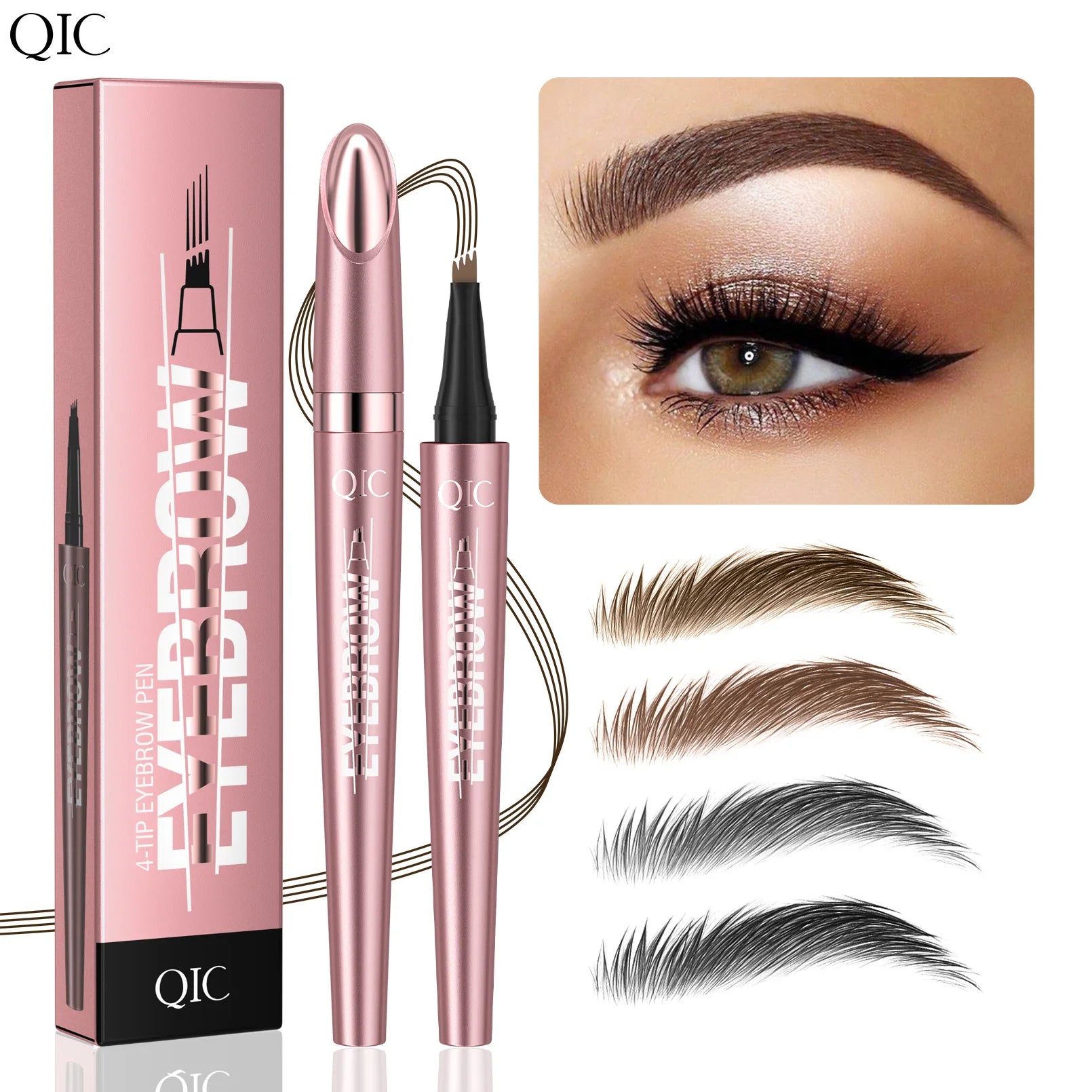 QIC Four Claw Liquid Eyebrow Pen Waterproof Brow Enhancer