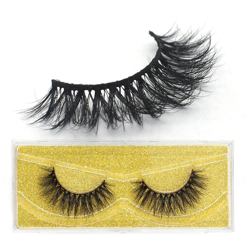 FOXESJI Lashes 3D Mink Eyelashes Natural Long Fluffy Dramatic Strip Eye Lashes Eyelash Extension Soft False Eyelashes Makeup