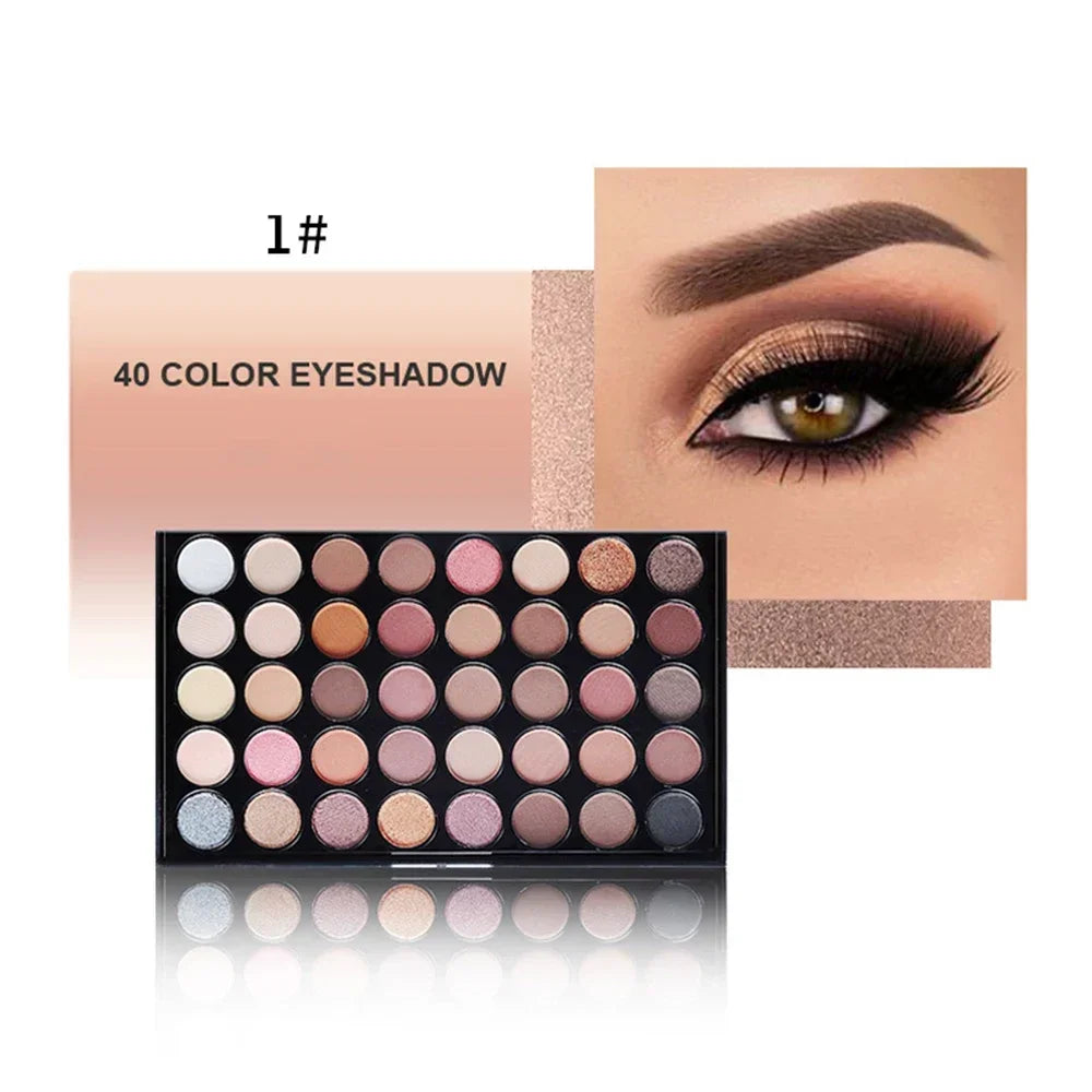 40 Color Matte Glitter Eyeshadow Palette