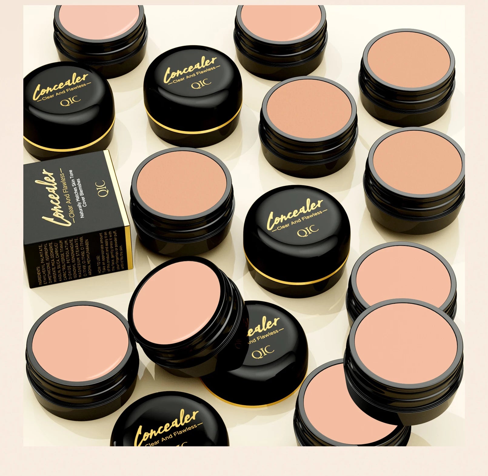 QIC Waterproof Full Coverage Concealer for Tattoos & Scars