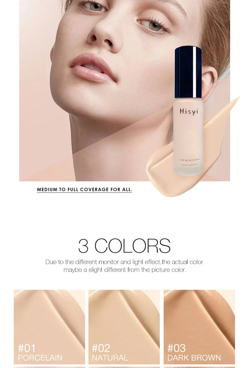 HISYI Moisturizing Liquid Foundation for Natural Coverage