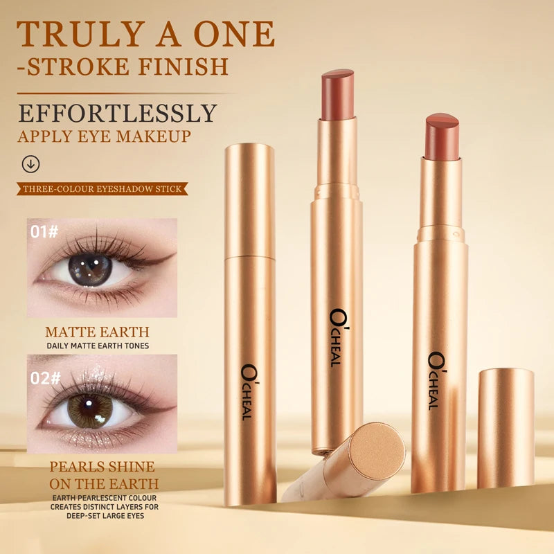 O'CHEAL Three Color Gradient Eye Shadow Stick