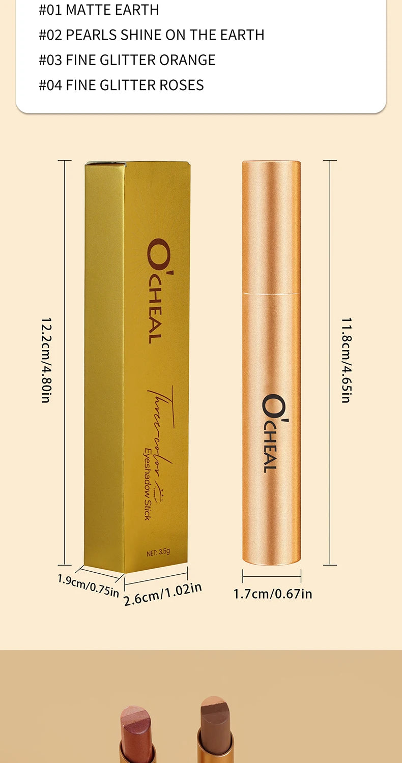 O'CHEAL Three Color Gradient Eye Shadow Stick