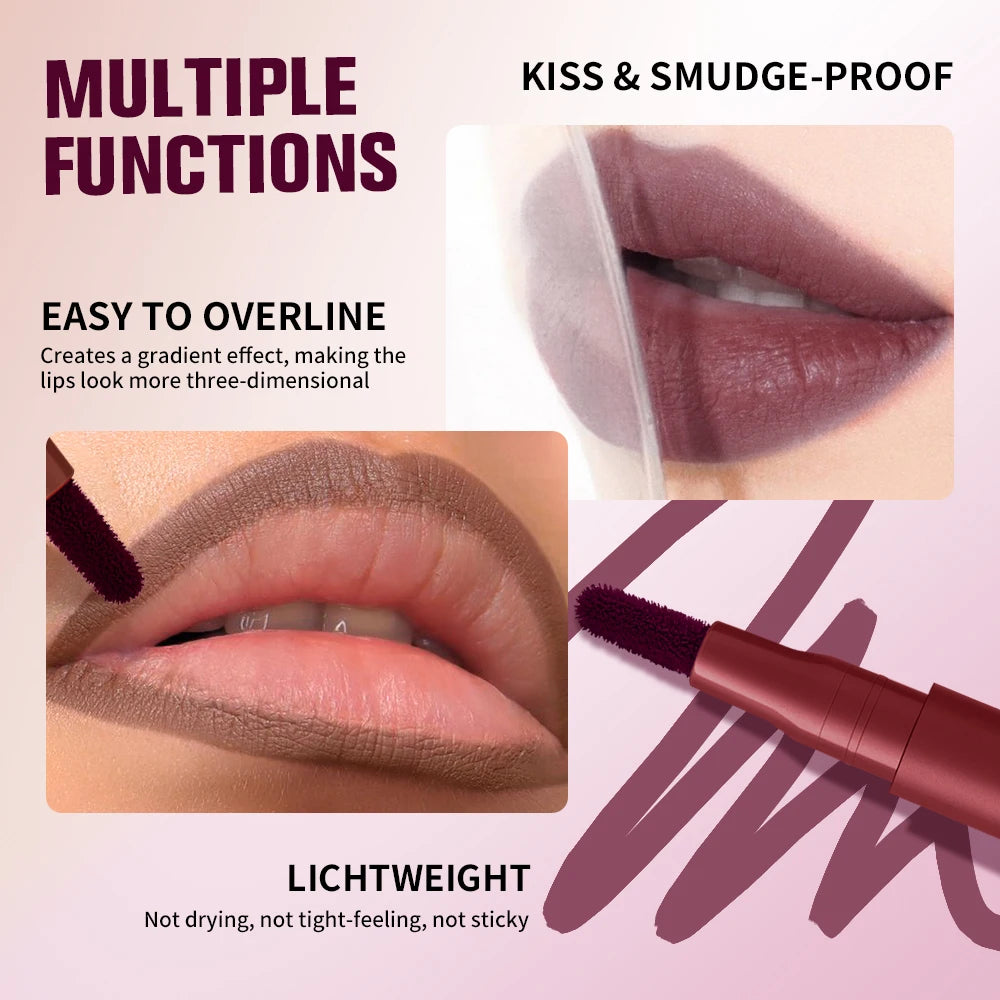 Lakerain Lip Contour Lip Stain Pen Dual-Sided Lip Liner