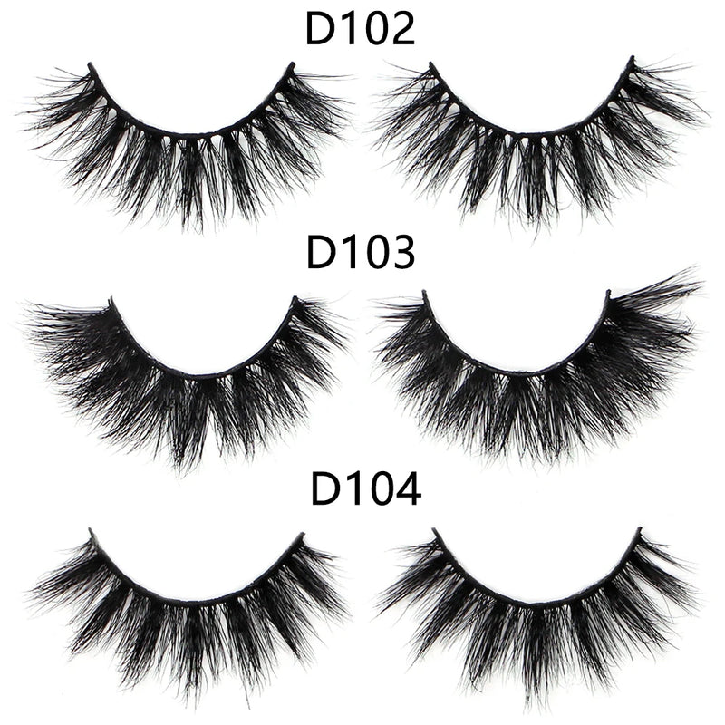 FOXESJI Lashes 3D Mink Eyelashes Natural Long Fluffy Dramatic Strip Eye Lashes Eyelash Extension Soft False Eyelashes Makeup
