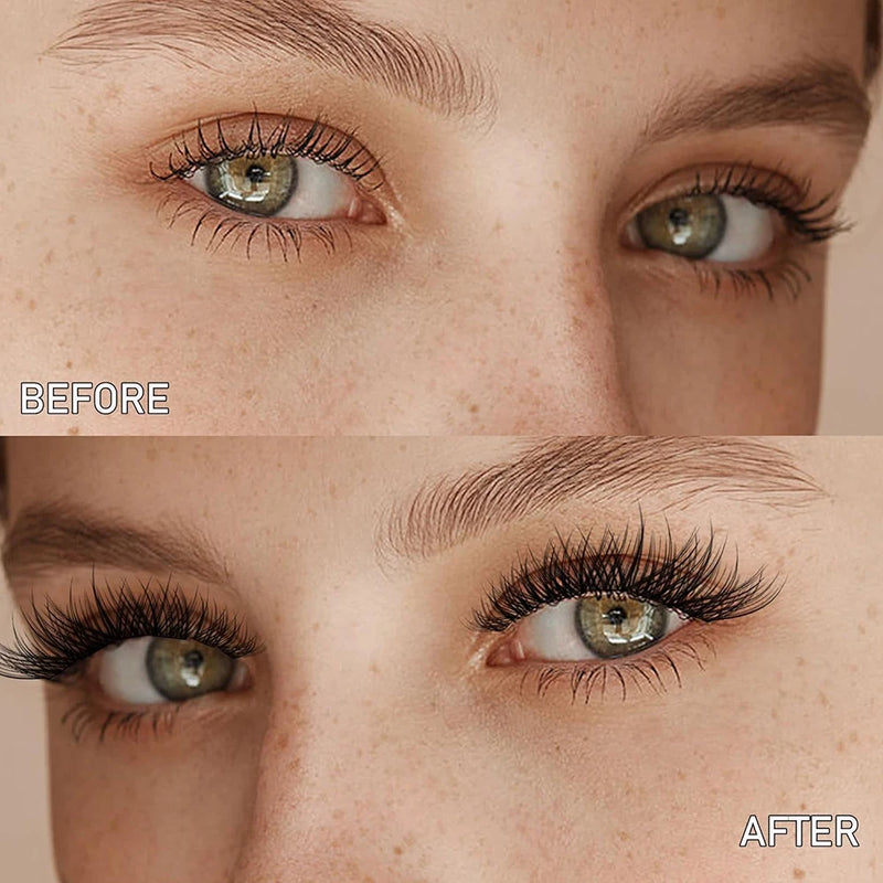 HOLLYLASH Self Adhesive Cluster Lashes Press on Pre Glued Eyelashes Volume Soft No Glue Needed Eyelash Extension Makeup Tools