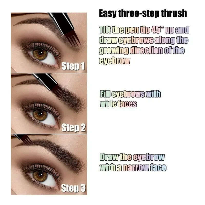 MAILIZI 4-Point Eyebrow Pencil Waterproof Liquid Brow Pen