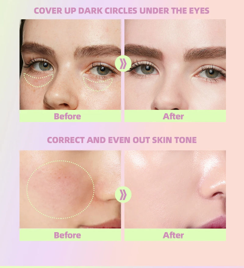 QiBest Three Color Liquid Concealer Makeup Primer