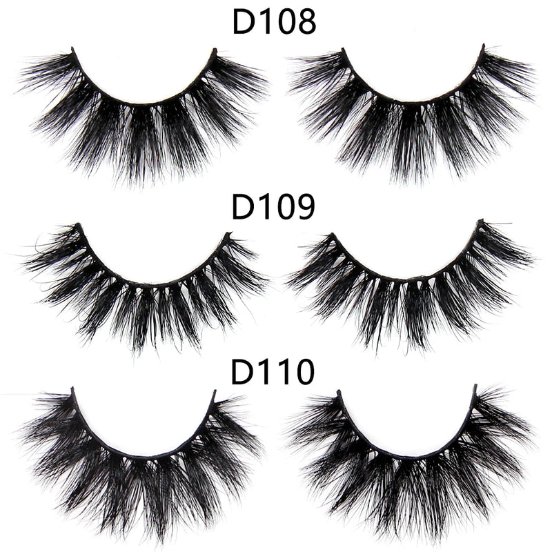FOXESJI Lashes 3D Mink Eyelashes Natural Long Fluffy Dramatic Strip Eye Lashes Eyelash Extension Soft False Eyelashes Makeup