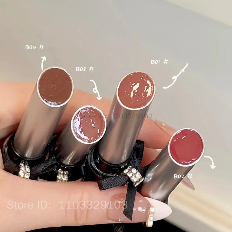 FLORTTE Glass Sea Series Solid Lip Gloss Water Light Mirror Lip Glaze Moisturizing Long-lasting Lip Tint Lip Plumper Makeup