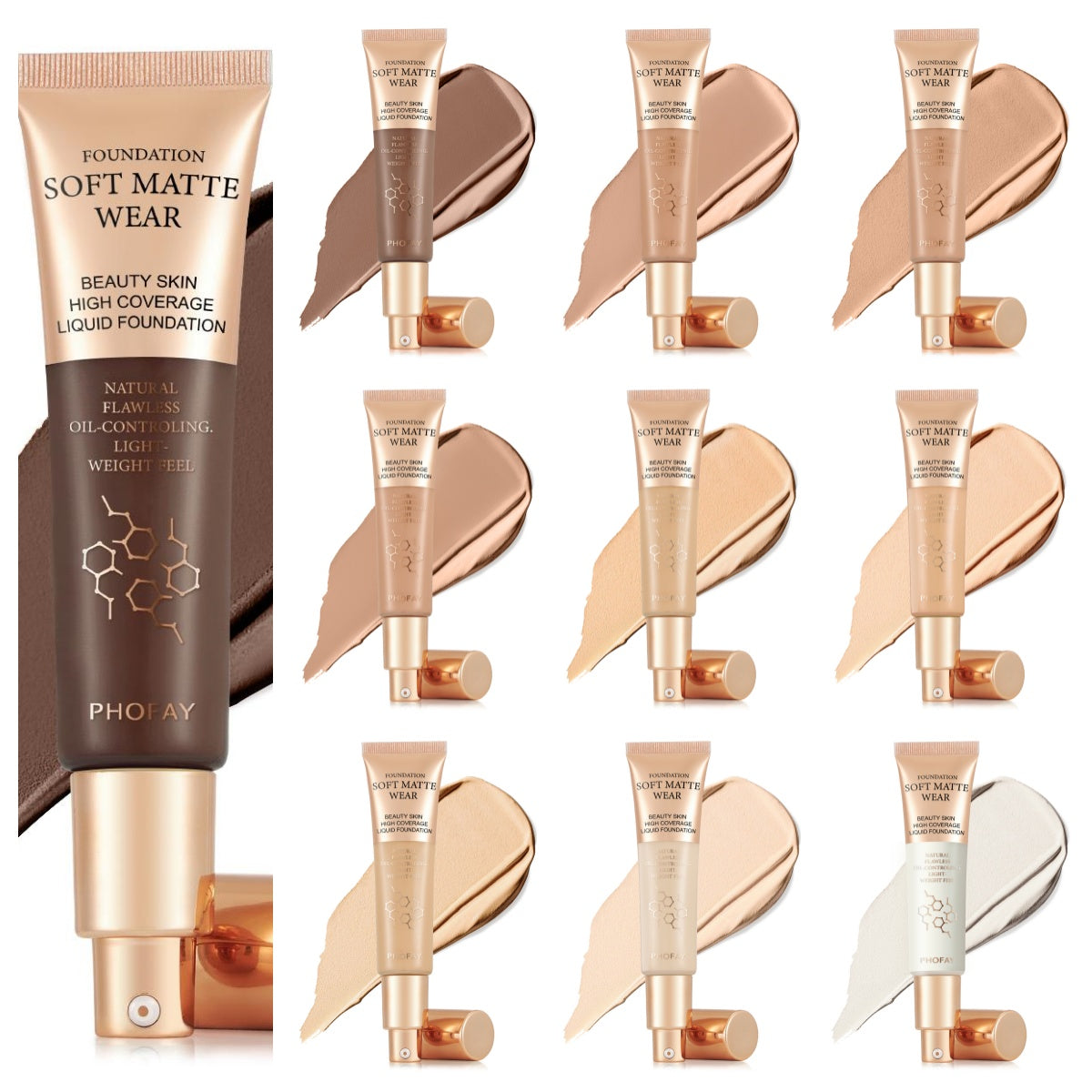 PHOFAY Full Coverage Matte Foundation (30ml)