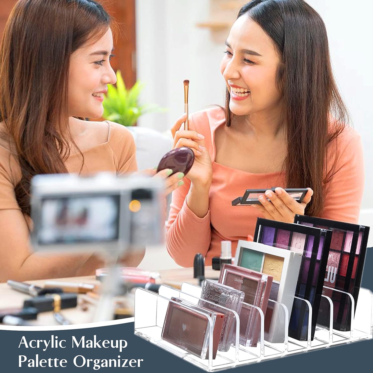 Acrylic 7-Slot Makeup Organizer