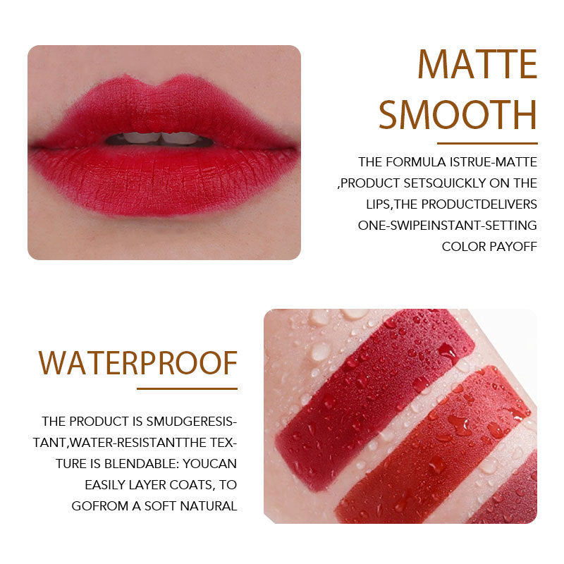 Pearlescent Double-Color Eye Shadow & Matte Lipstick Kit